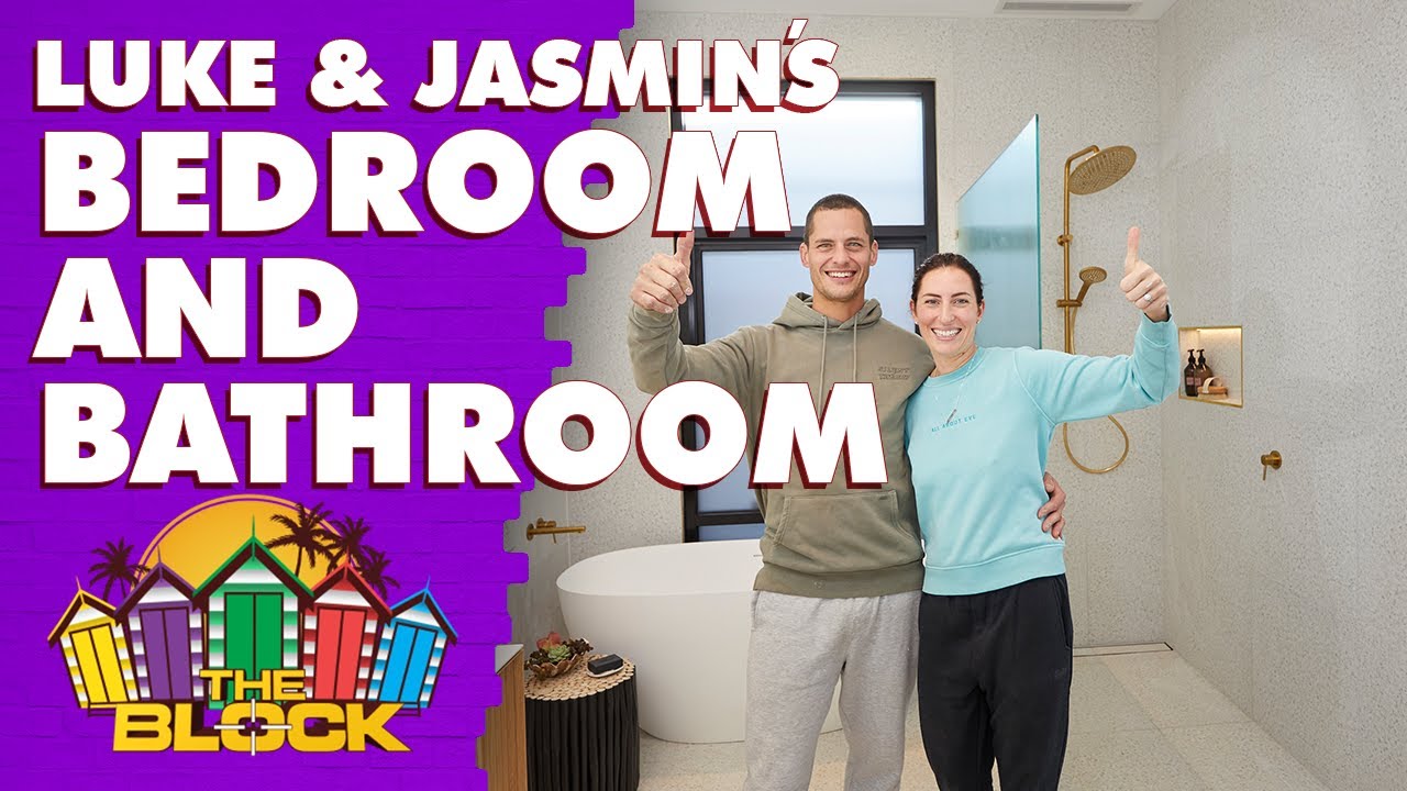 Luke and Jasmin's upstairs Kids Bedroom and Bathroom revealed | The Block 2020