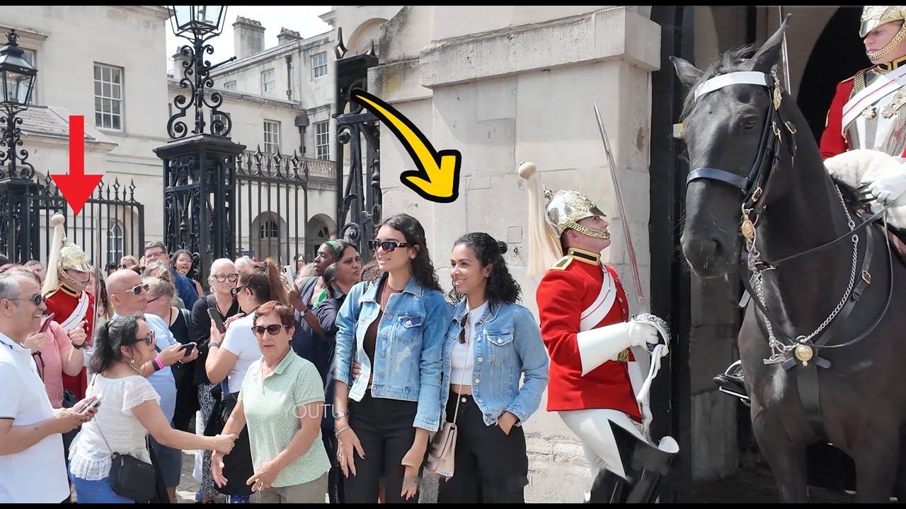 UNBELIEVABLE Encounter: Tourists BLOCK Guard's Path in EPIC Showdown.
