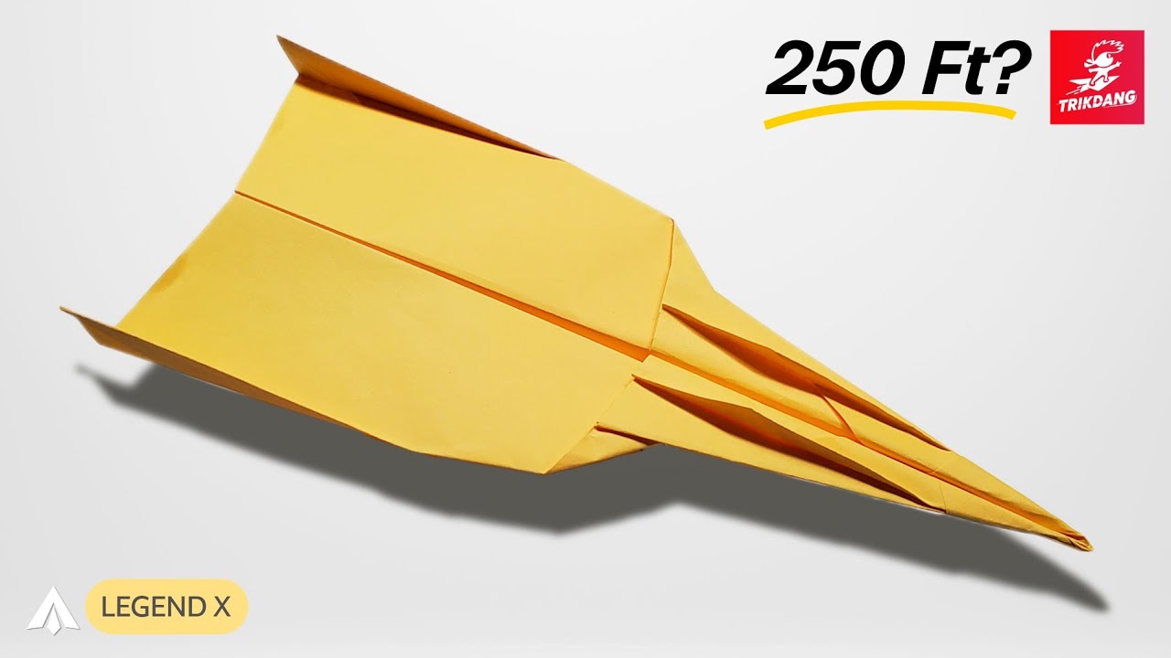 PAPER AIRPLANES for CONTEST - How to make a paper airplane that flies 200+ Feet | Legend X