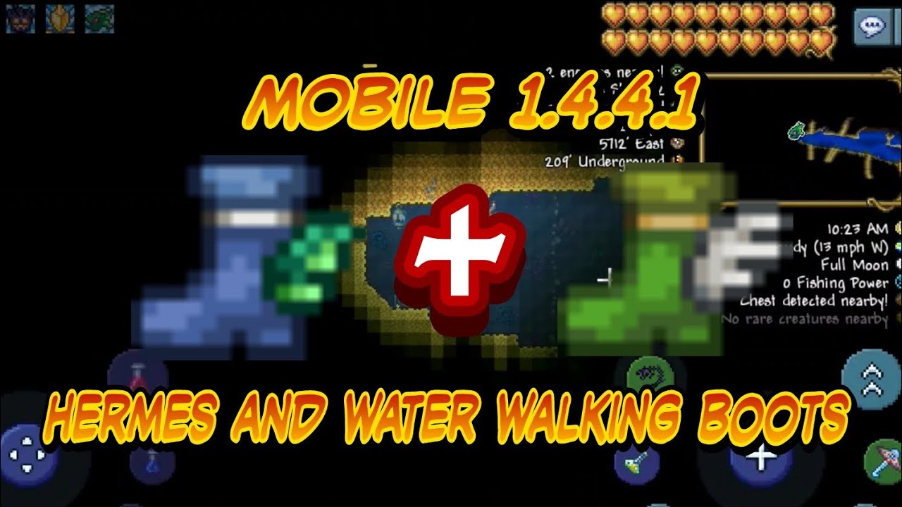 Terraria Mobile Hermes boots and Water walking boots Seeds 1.4.4.1