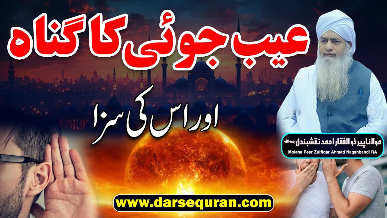 Aib Joi Ka Gunah Aur Us Ki Saza - Molana Peer Zulfiqar Ahmad Naqshbandi Sahab
