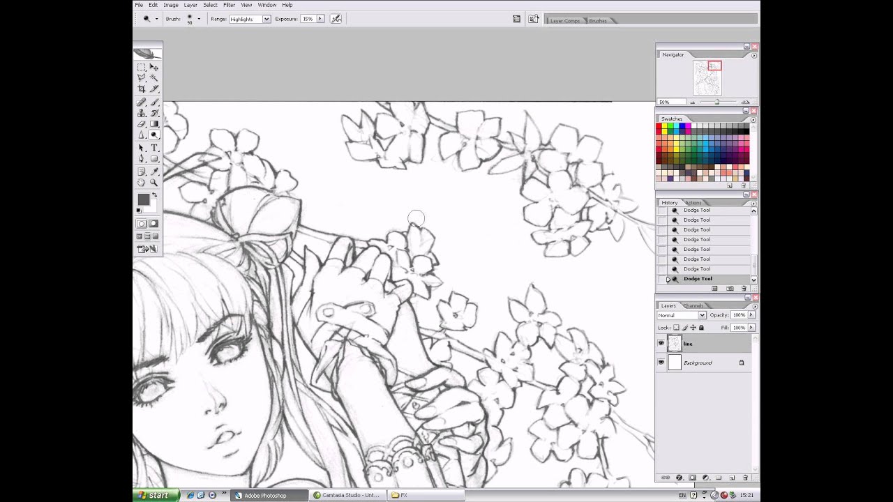 Manga art secrets in Photoshop Prepare the Outline