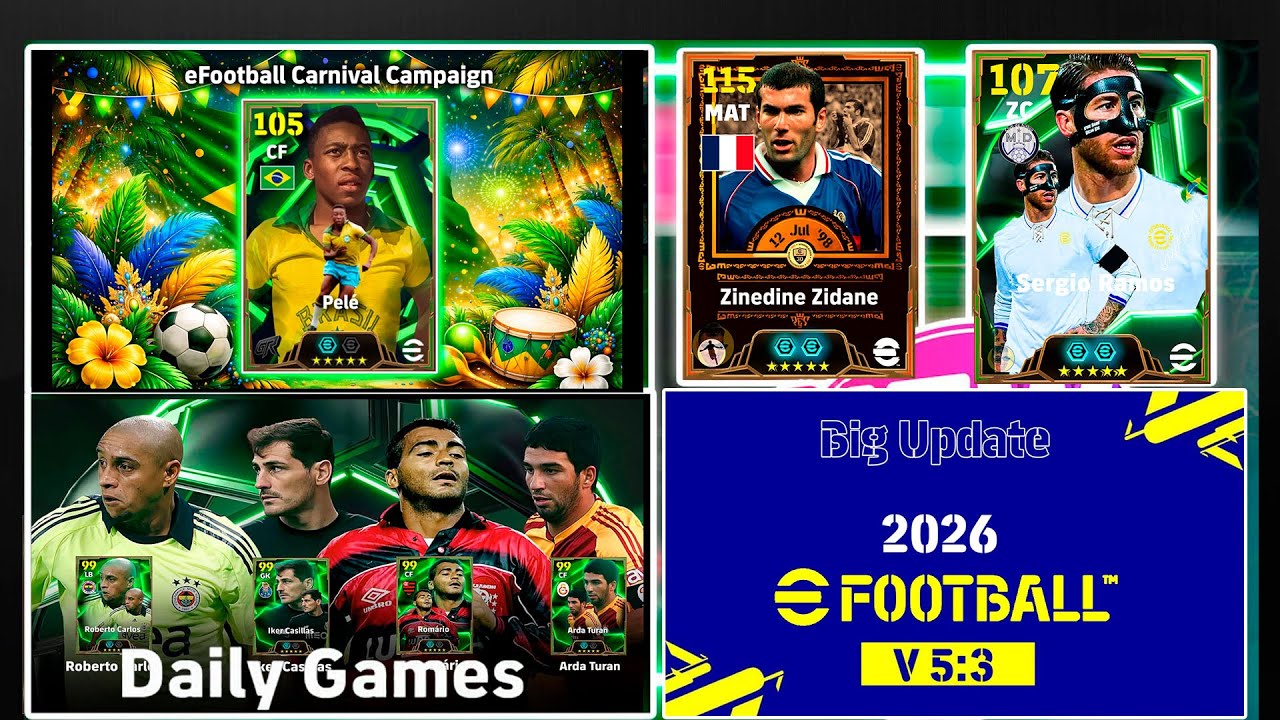 Nova Season🔥 Jogo Diário e Novos Épicos no eFootball 2026 Mobile?