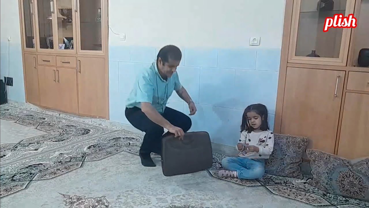 Daily life of father and daughter