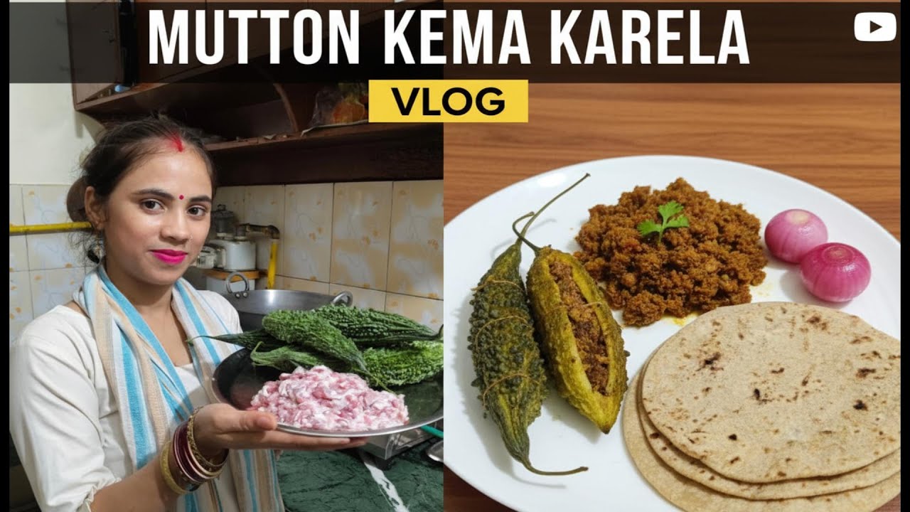 Mutton Keema Karela Recipe | Unique & Hatke Combination | Desi Food Vlog