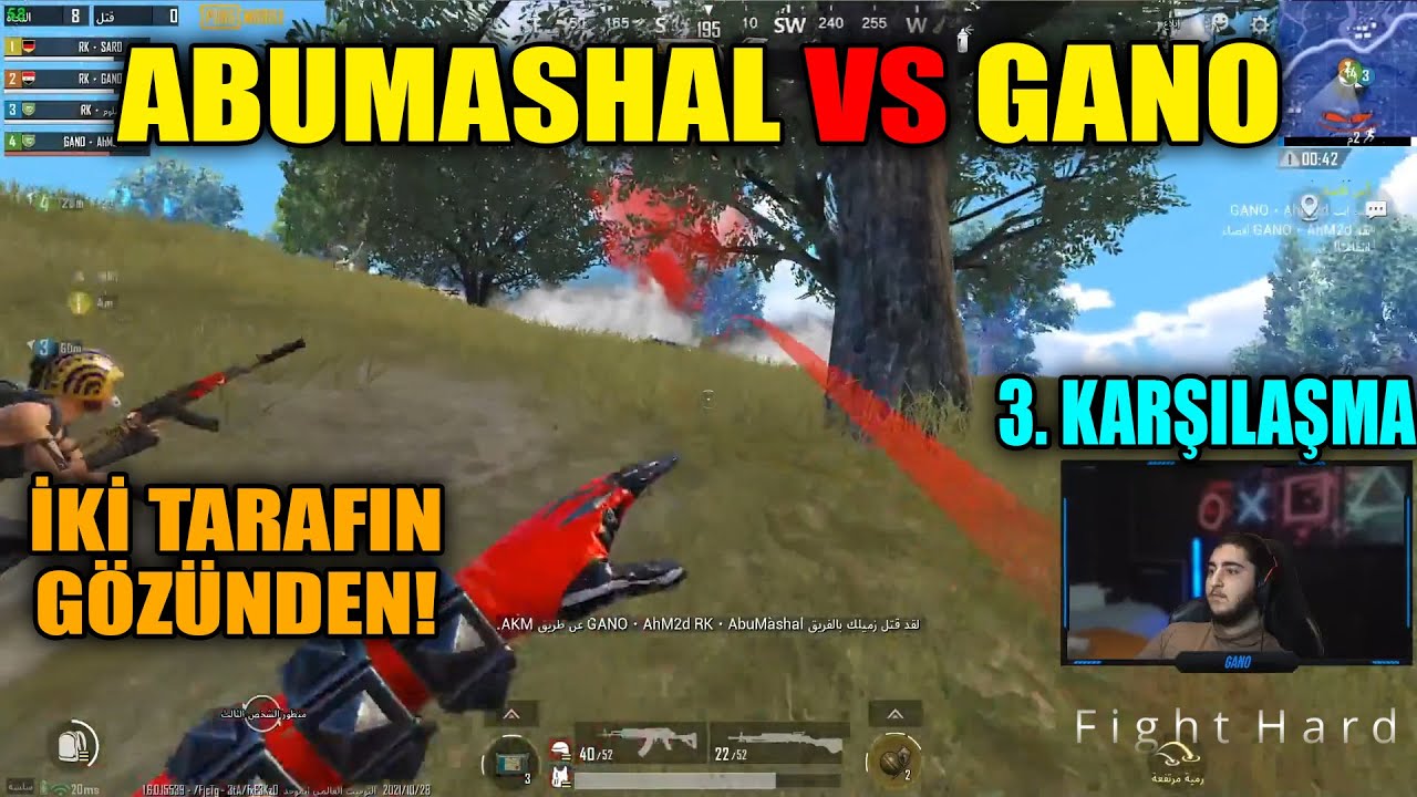 ABUMASHAL VS GANO 3. KARŞILAŞMA Pubg Mobile Yayıncı Karşılaşmaları