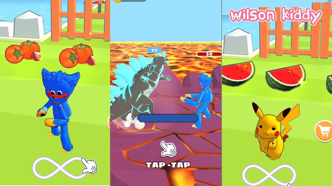 Evolusi Monster Huggy Wuggy Melawan Beruang Lava | Frog Run Monster Evolution Wilson Kiddy