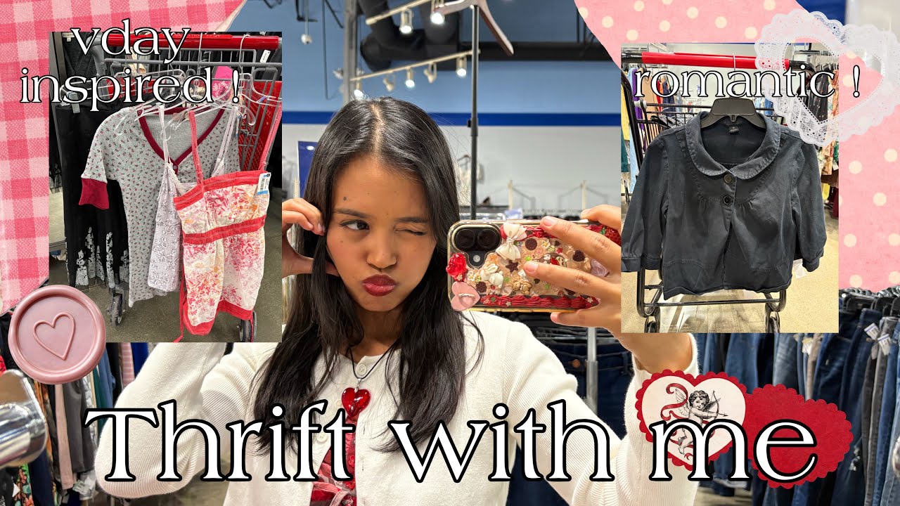 VALENTINES THRIFT WITH ME ♡。·˚˚·  fairycore , y2k , cottagecore 