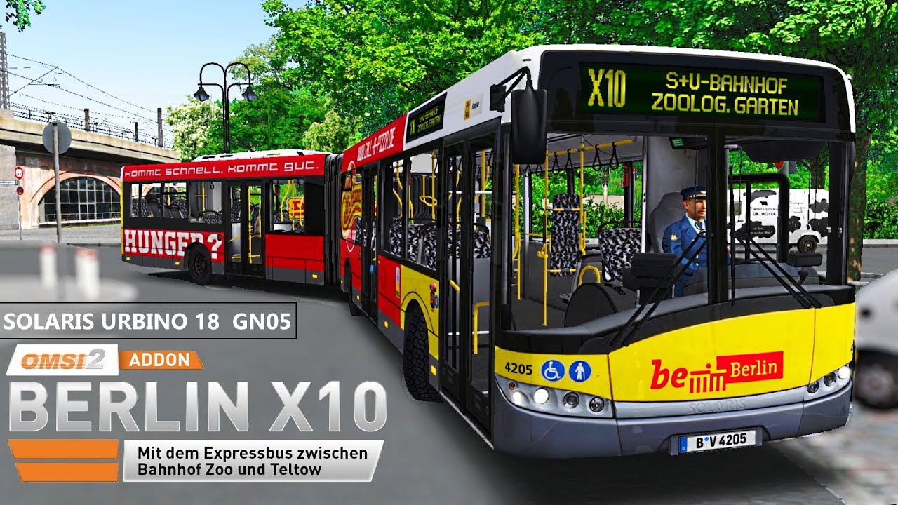 OMSI 2 [60 FPS] - BVG GN05 SOLARIS URBINO 18 auf X10 - Let's Play Omsi 2 [#599]