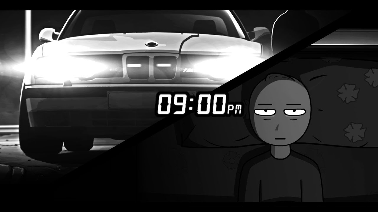 E34 Dreamer Car Guy - Amman City Night Ride [ SHORT ANIMATION ]