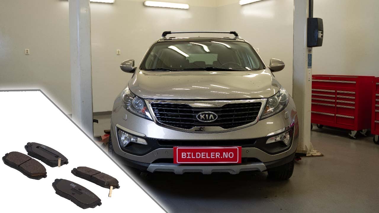 Kia Sportage: Hvordan bytte bremseklosser foran - 2010 og nyere modeller