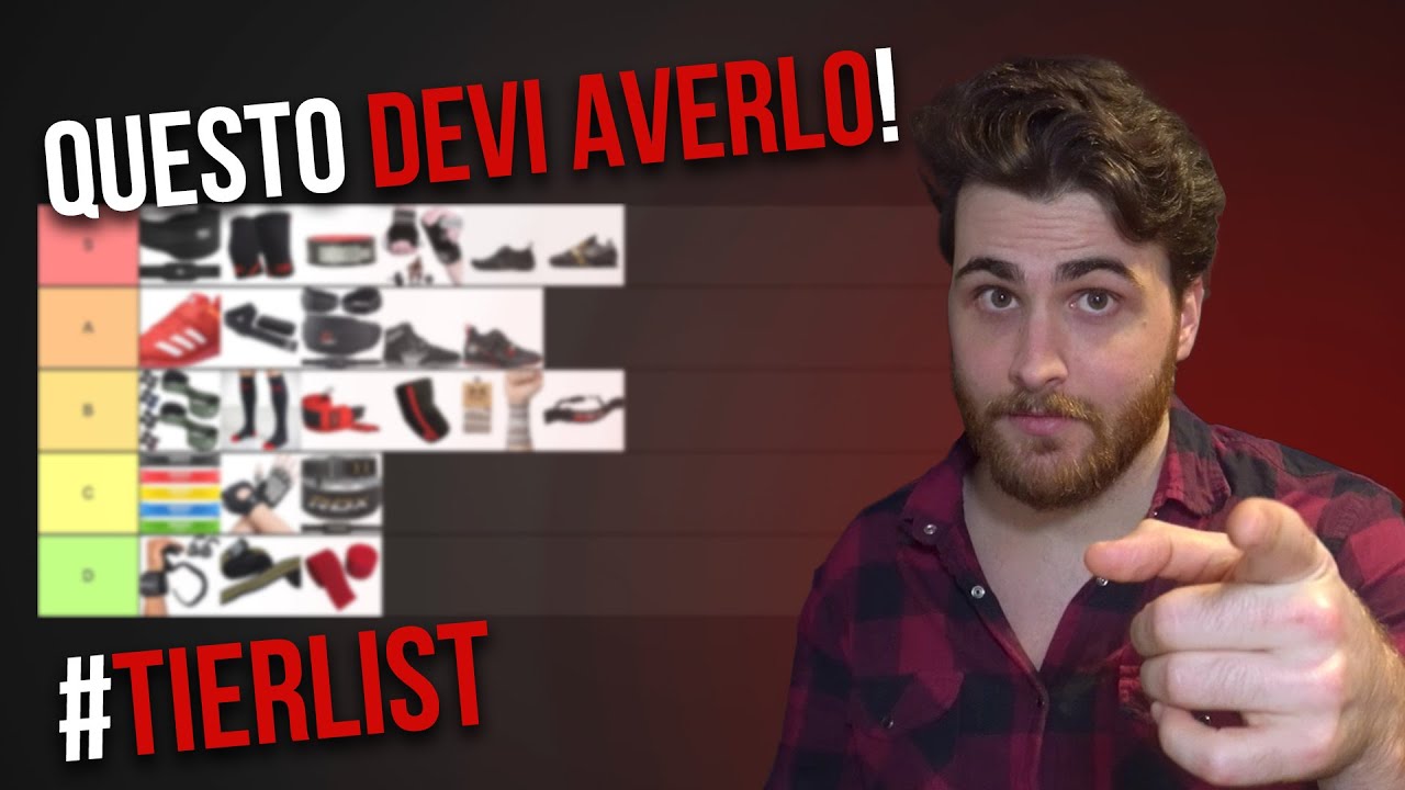 Attrezzatura DA AVERE In Palestra #tierlist