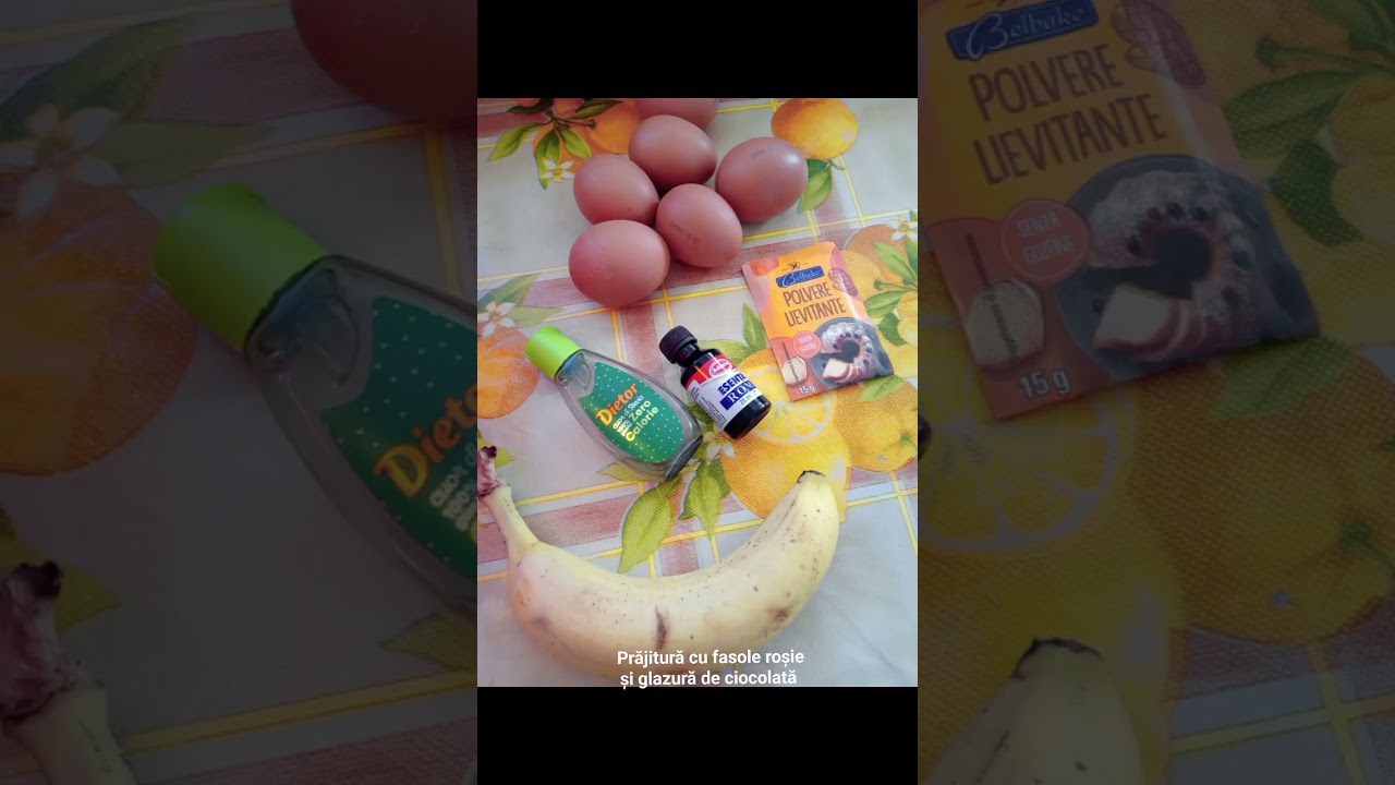 #Prăjitură cu fasole roșie și glazură de ciocolată amarăruie 