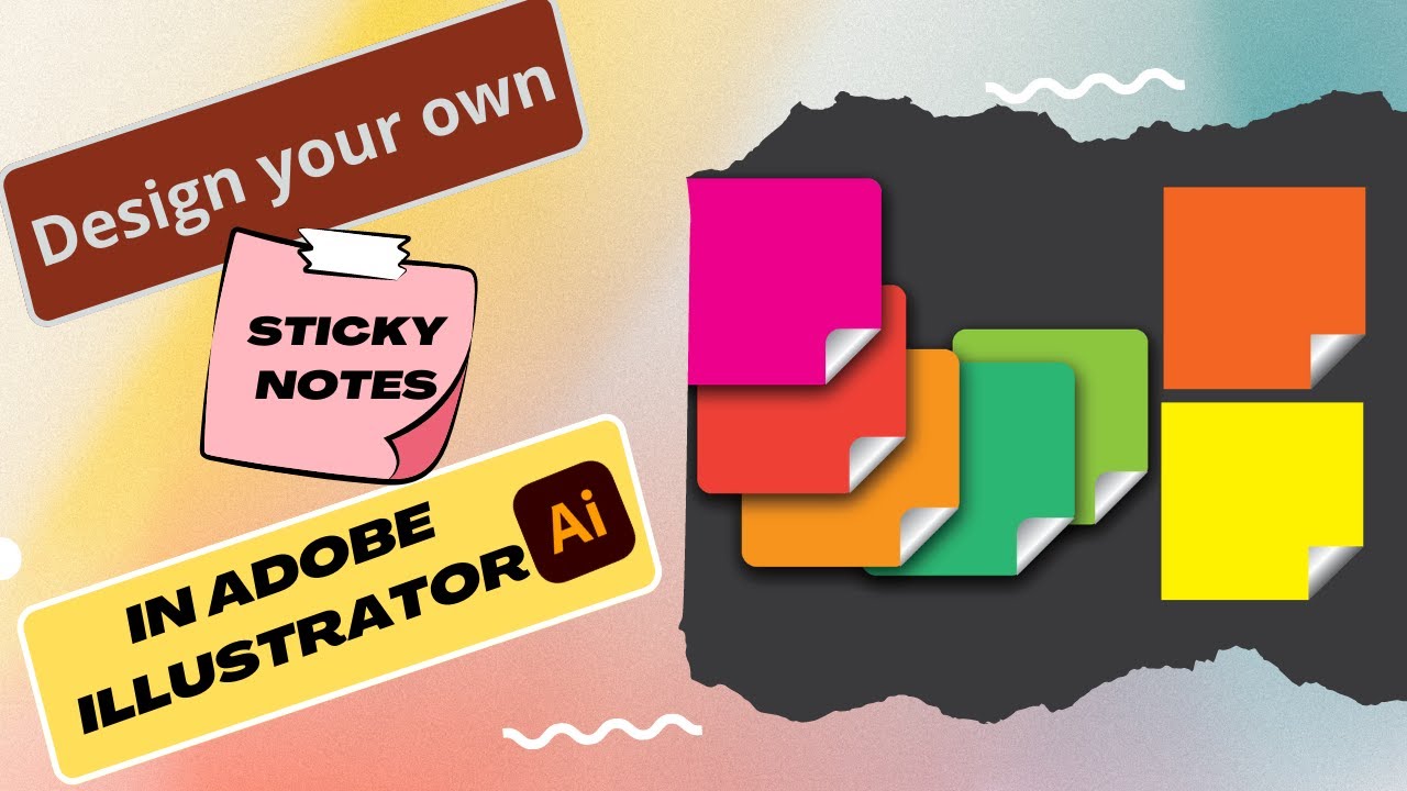 Creating Custom Peel Effect Sticky Notes in Adobe Illustrator | Perfect for Productivity!