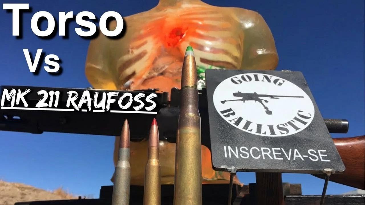 O que acontece quando a munição Mk 211 Raufoss acerta um torso?