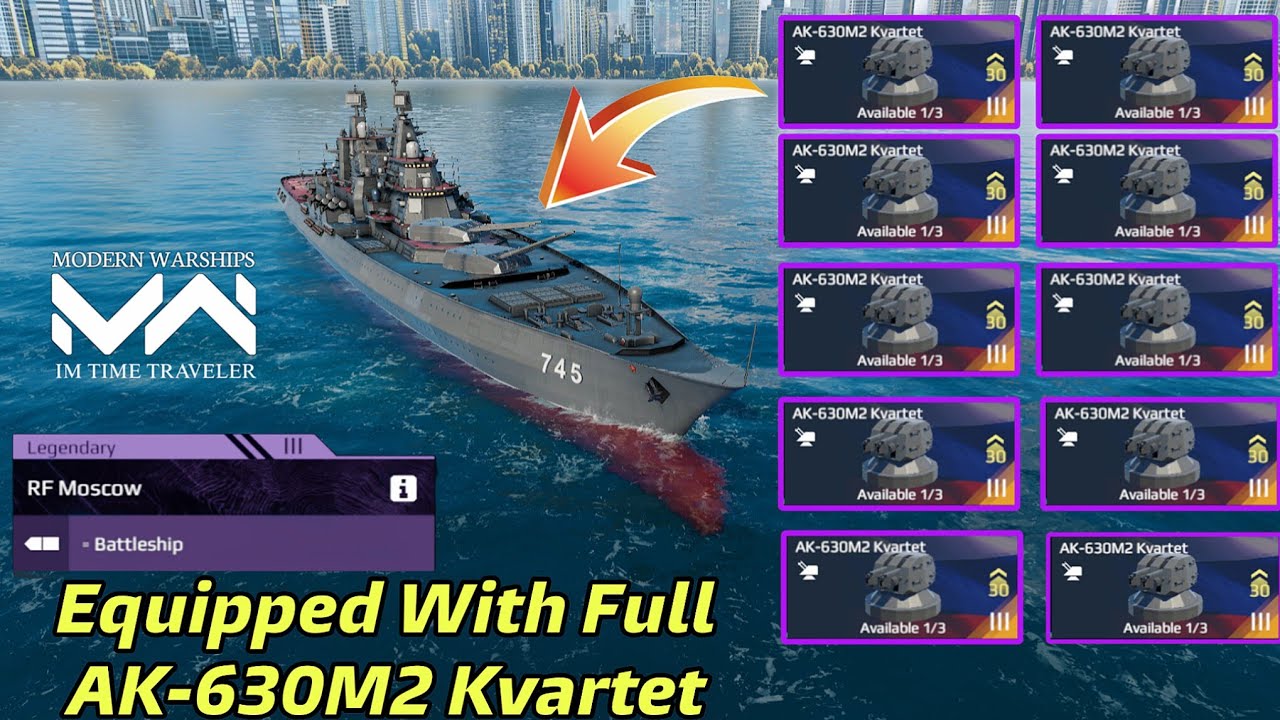 RF Moscow With Full 10X🔥 AK-630M2 Kvartet New AirDefense | Modern Warships