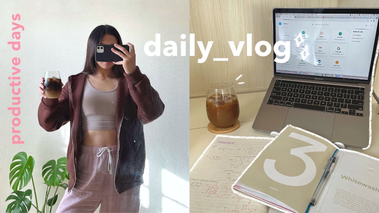 VLOG | productive college days in my life, study with me & japan drugstore haul!