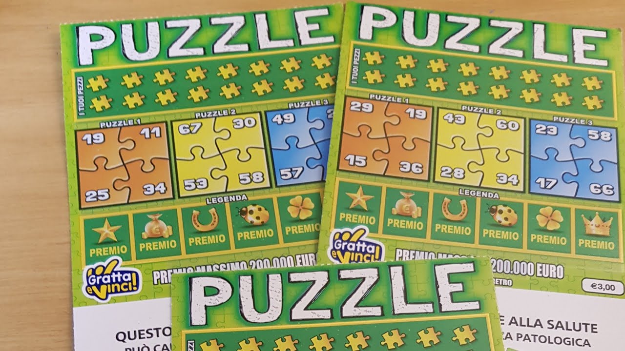 👍Gratta e vinci 👍 Il Puzzle. Proviamo  a Vincere.😂