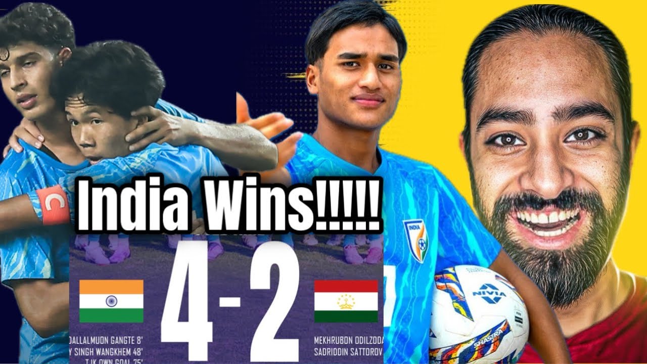 India Wins! India 4-2 Tajikistan! indian football news! 