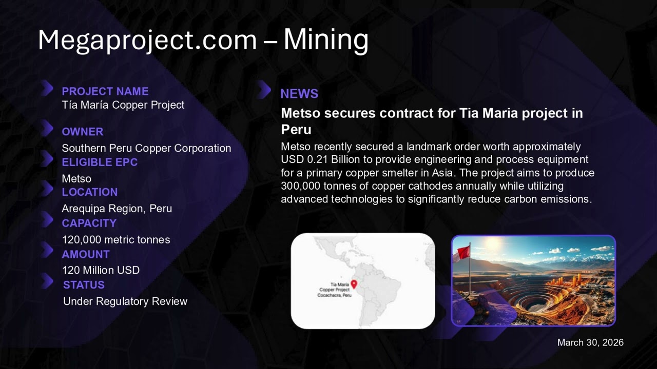 Metso Wins Major Mining Contract in Peru