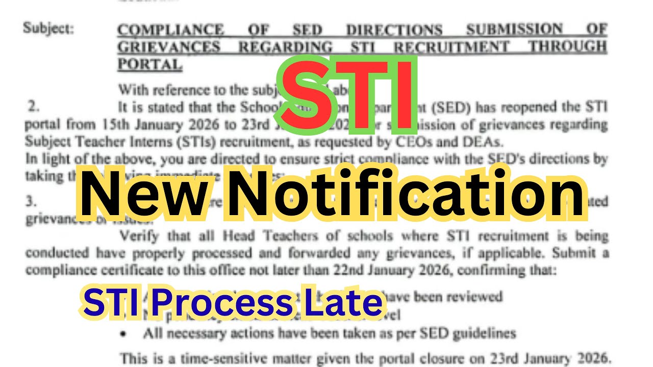 STI New Jobs 2026 Notification | STI Jobs Joining Late 2026 | STI Jobs 2025 | STI Jobs 2026