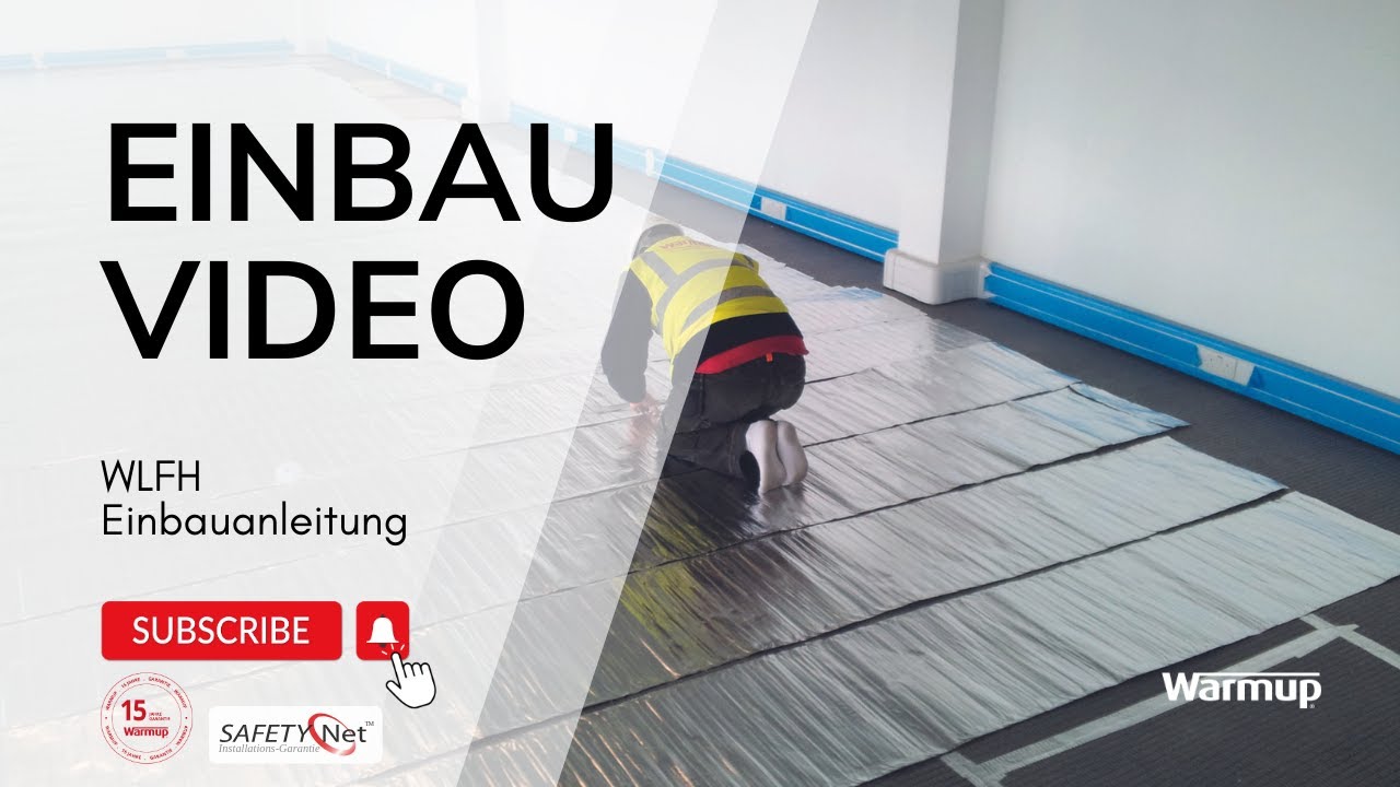 Fußbodenheizung WLFH Verlegung - Installation Laminatheizung mit Isolierplatten und Bodenfühler