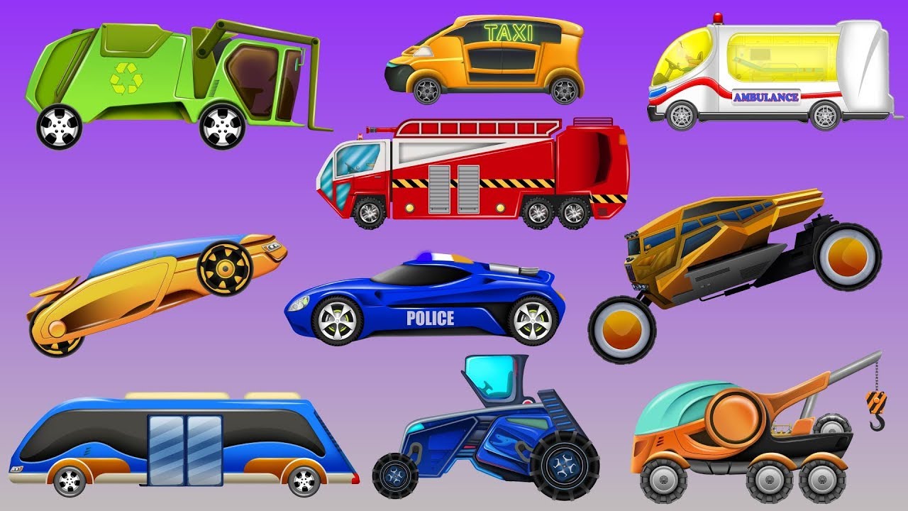kids tv channel | futuristic street vehicles | cartoon cars for children