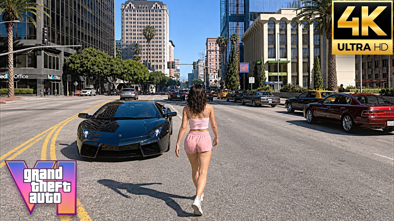 Графика GTA 6 &mdash; трассировка лучей нового поколения 2026, реалистичная графика RTX 5090 для GTA 5 ...