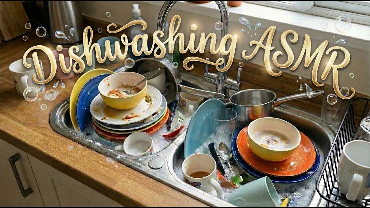 Dishwashing ASMR part 9 #dishwashingasmr #cleantok #asmrsounds #cleaning #satisfying