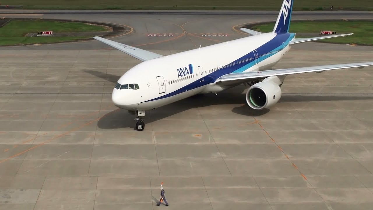 [B777 珍誘導完全版] ANA B777-200ER JA741A LANDING TOYAMA Airport 富山空港 2012.6.6