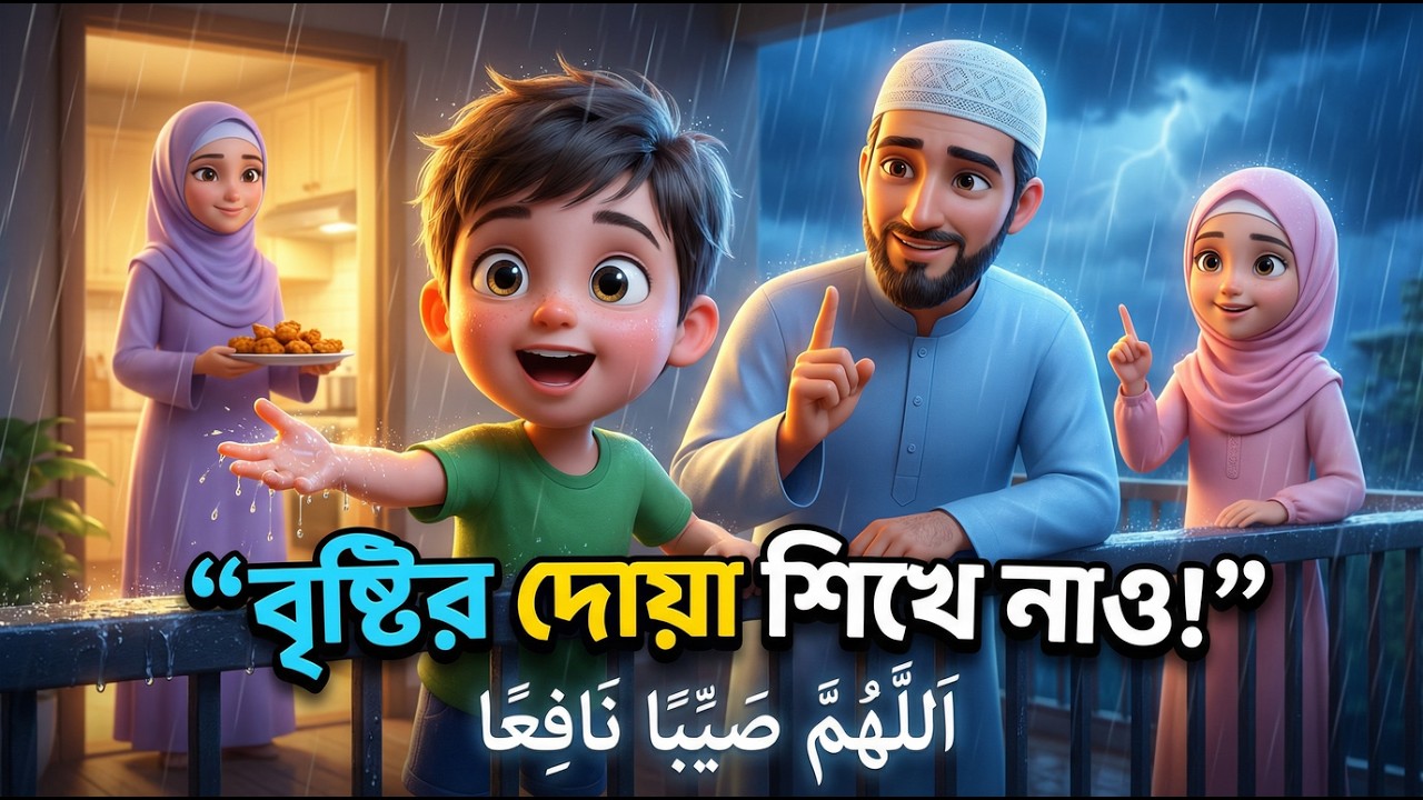 বৃষ্টির দোয়া ও ফারহানের মজার কাণ্ড! 🌧️ | Golpo Ghor 3D - গল্পঘর ৩ডি