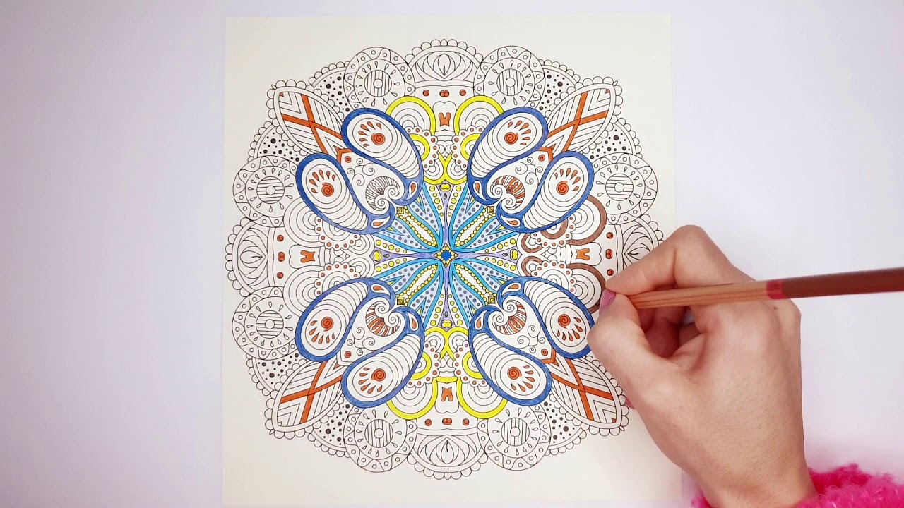 Mandala coloring page | guitar music | 30-Day Mandala Challenge #15