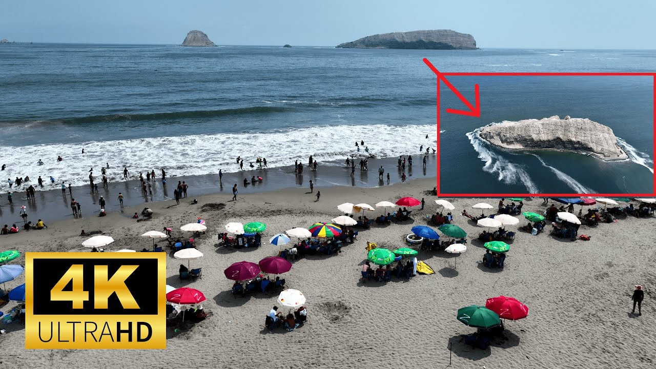 Conoce la playa San Pedro y las Islas de Pachacamac en Lurín, Lima Perú Drone Video 4K