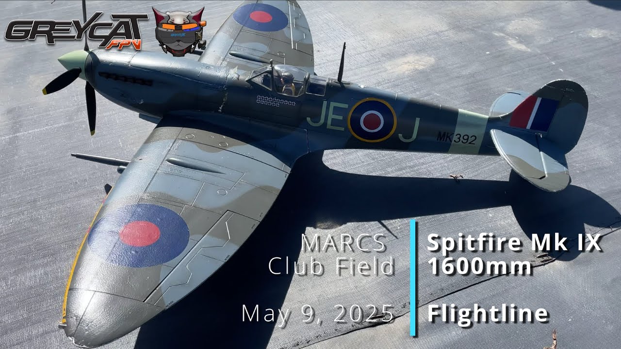 Spitfire Mk IX / Sortie 20 / Onboard and ground view / Flightline RC
