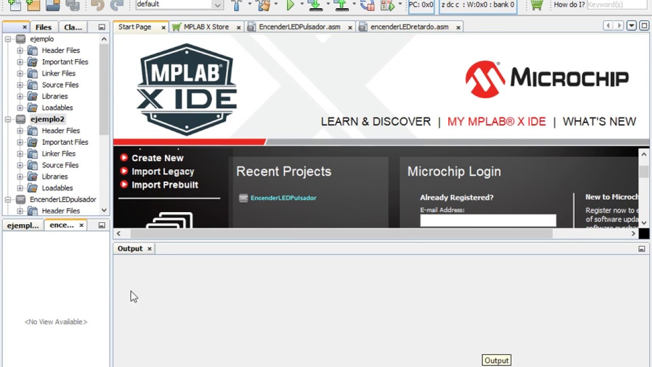 Programa en Asembler Utilizando MPLAB X IDE (Encender LED) - Simulación Proteus 8.5