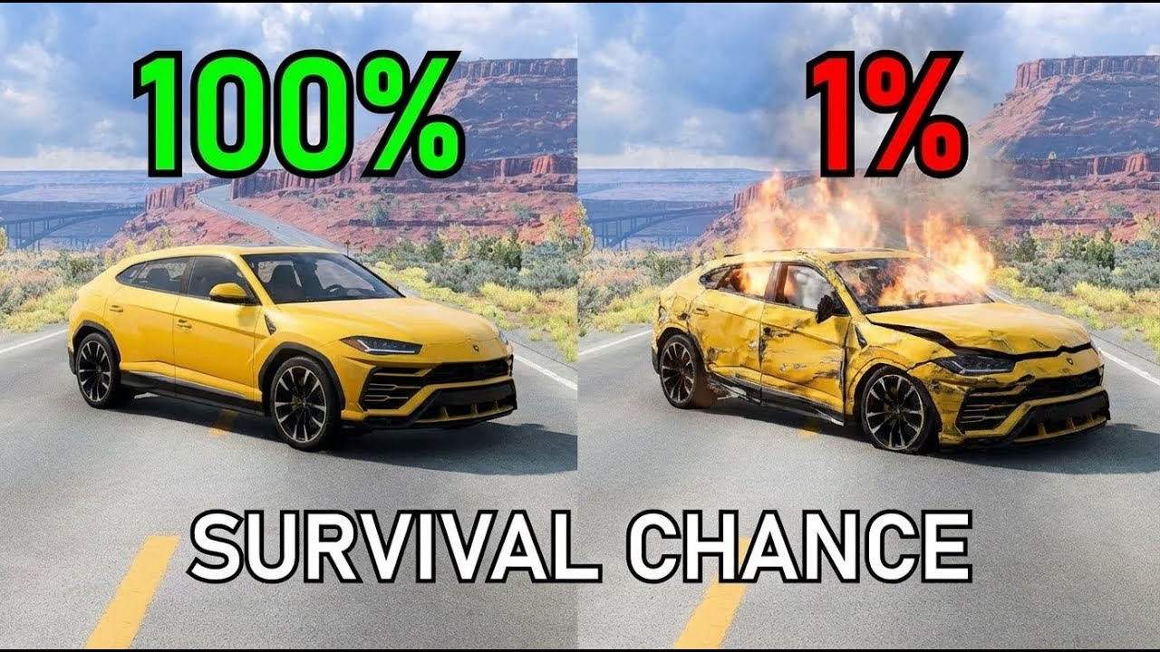 Realistic Survival Chance Crash Testing Ep.4 | BeamNG.drive