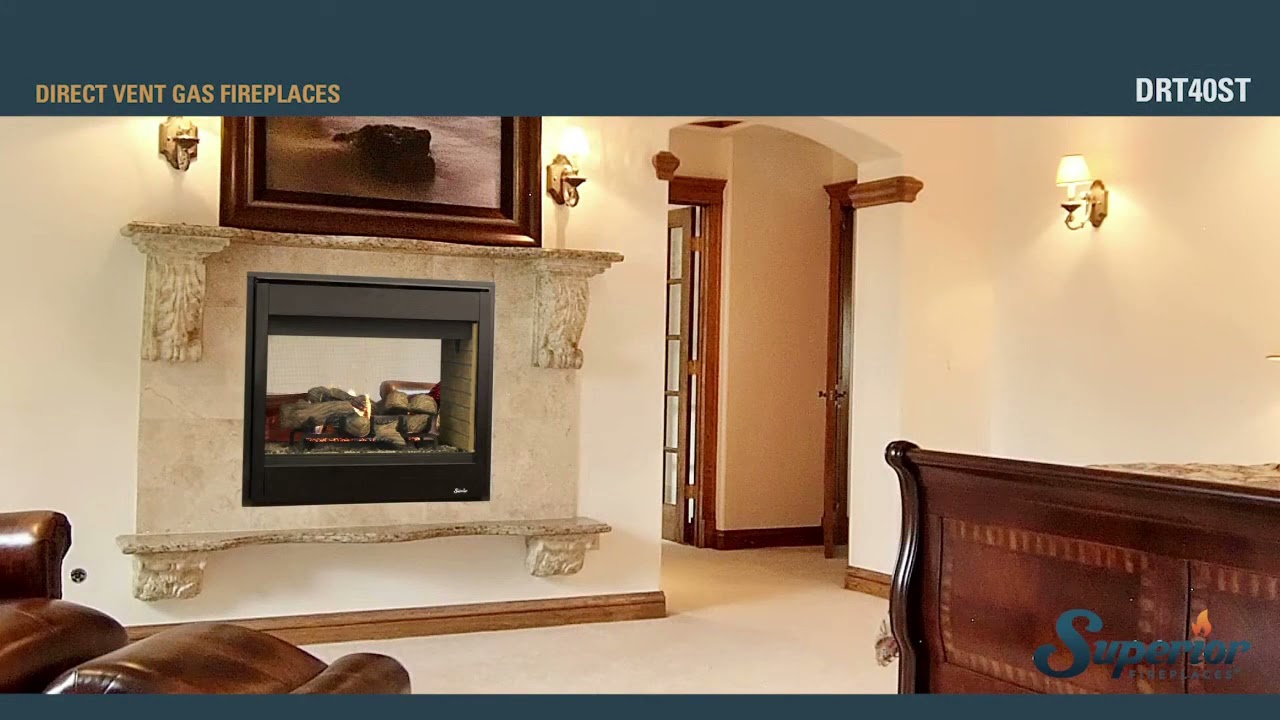 Superior Direct Vent See Through Gas Fireplace | DRT40ST Burn Video