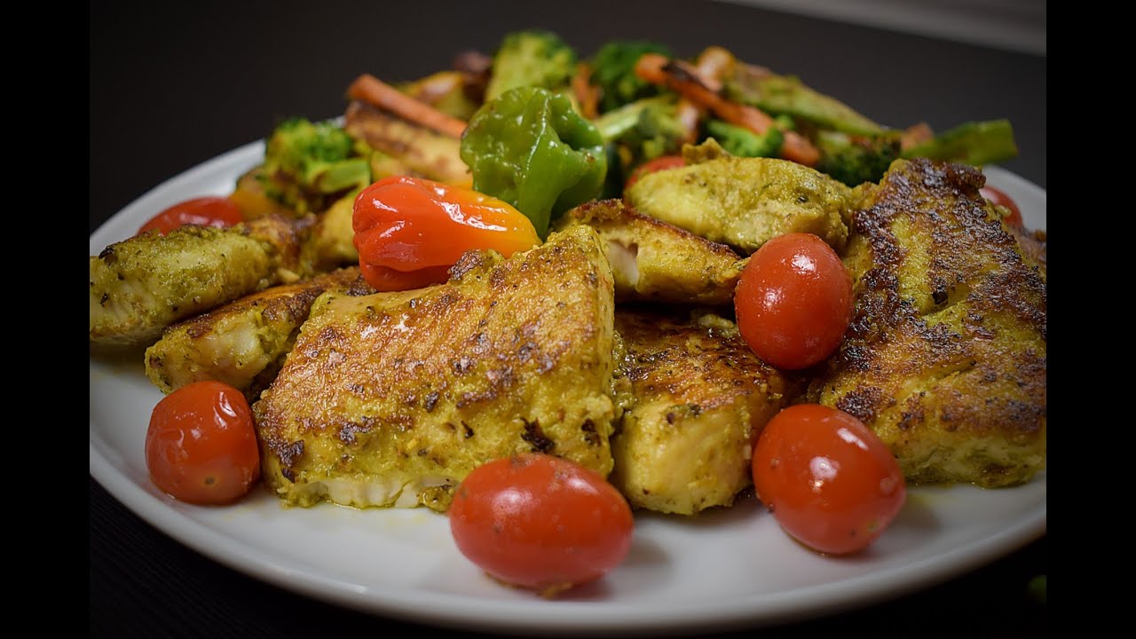 Pesto Fish Recipe - Pesto Basa Fish Recipe - Served Best With Sauté Vegetables