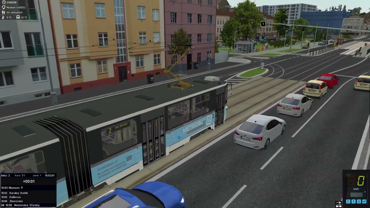 Linka/Line/Linien 2 Hlavní Nádraží -] Nemocnice Vřesiny [Simt]