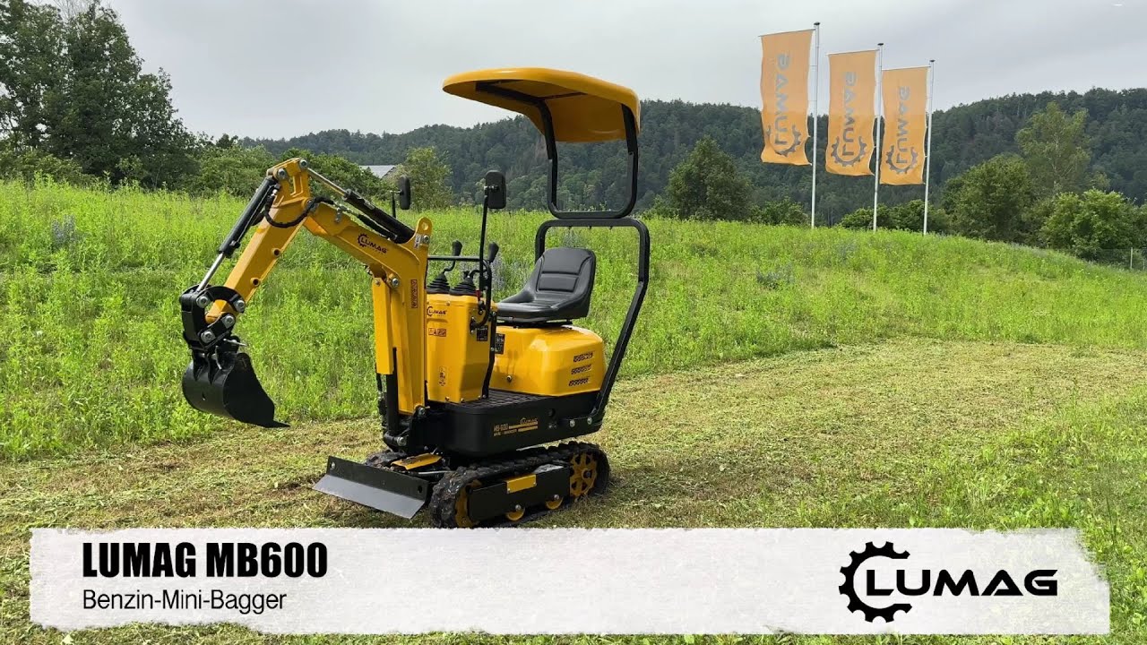 🚧 Entdecke unser Multitalent: den Minibagger MB-600 von LUMAG 🚧