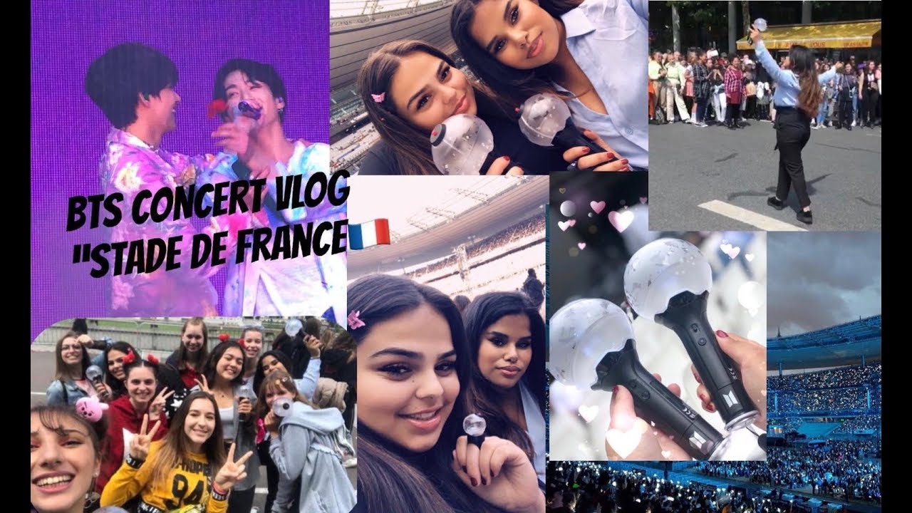 BTS concert vlog!!🇫🇷 TAEHYUNG NOTICED US!?😱😍