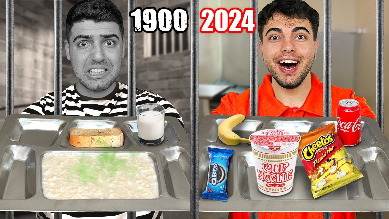 100 Yıllık HAPİSHANE Yemeklerini Denedik ! *1900'den 2024'e kadar yedik*