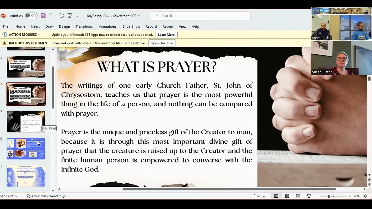 Rosary prayers and Mary, Rev Jerry Butler, Ci class, Feb 8, 2026