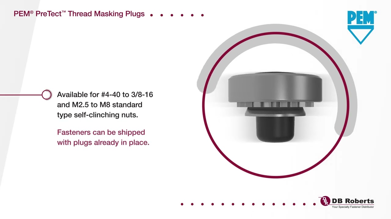 PEM PreTect Thread Masking Plugs