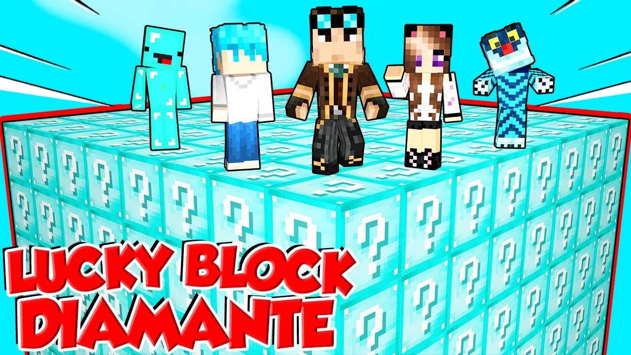 LUCKY BLOCK GIGANTI DI DIAMANTE SU MINECRAFT!!!