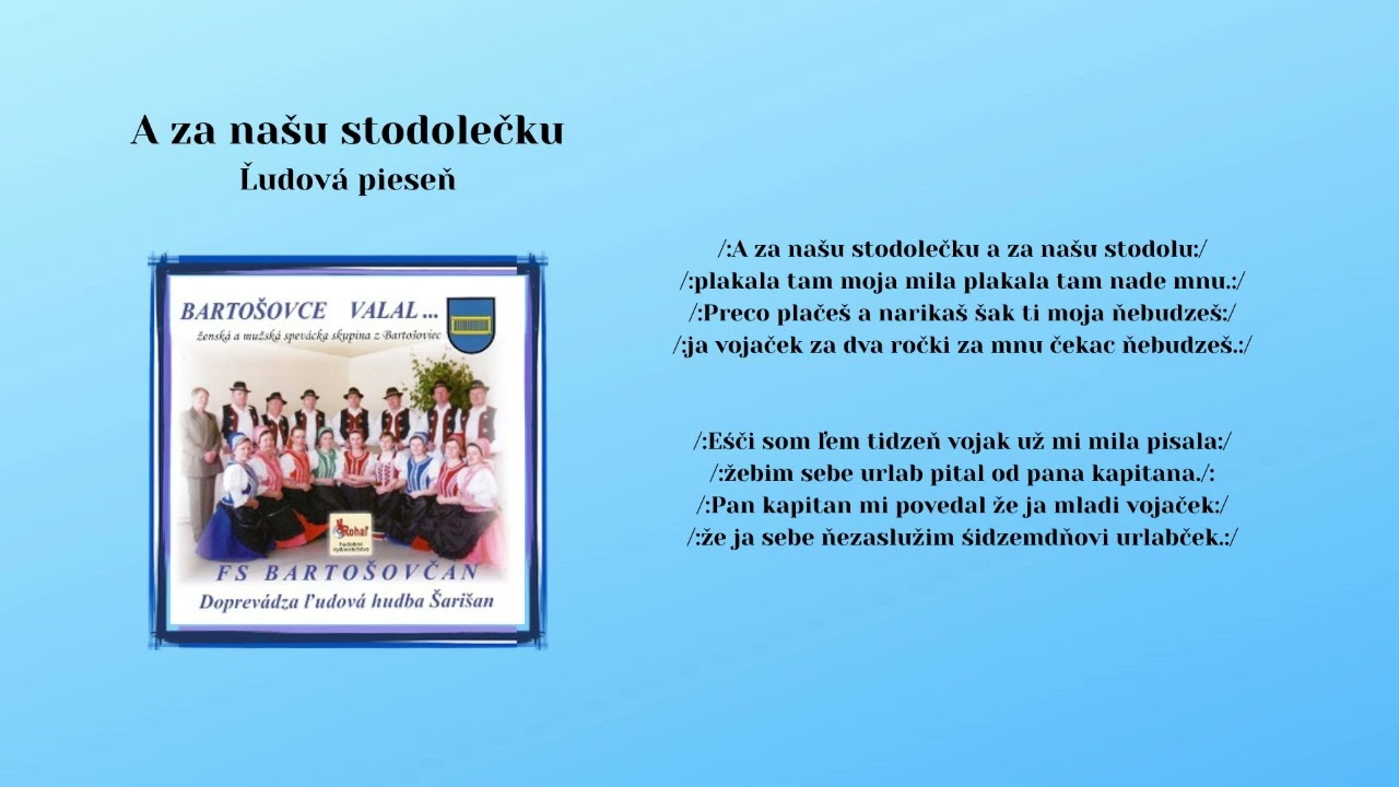 BARTO&Scaron;OVČAN a LH &Scaron;ARI&Scaron;AN, Čačina čačina, A za na&scaron;u, Kec som i&scaron;ol cez poľo, ľudov&eacute;, Videorohľ