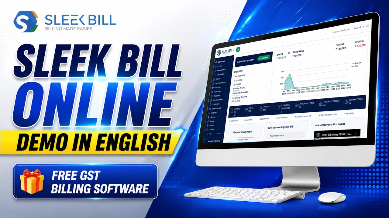 Online GST Billing Software Demo (English) | Sleek Bill Online for Small Businesses