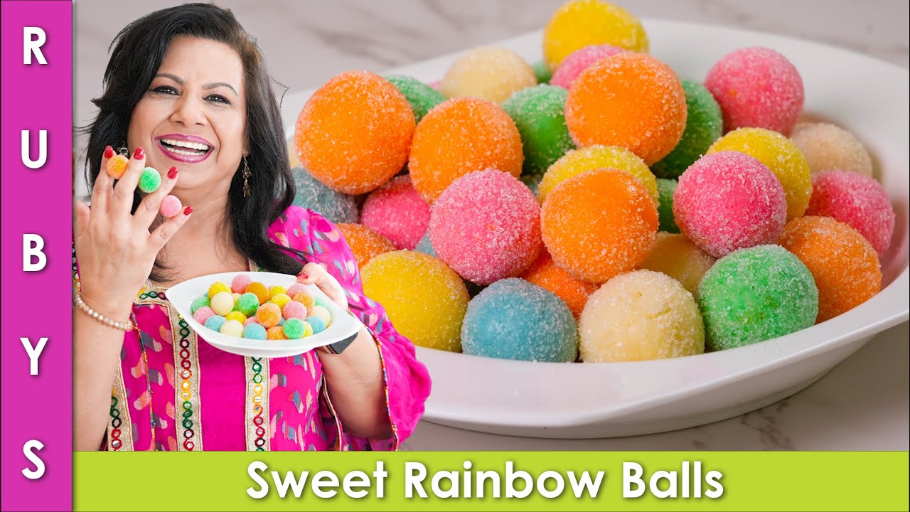 No Cook Sweet Stuffed No Coconut Barfi Balls Recipe in Urdu Hindi -RKK