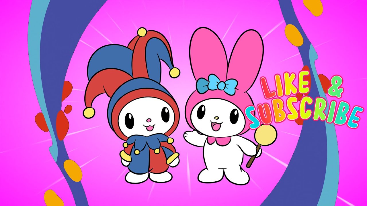 How to Draw Hello Kitty Kuromi and My Melody Clown Costume drawing and coloring video @drawtube28