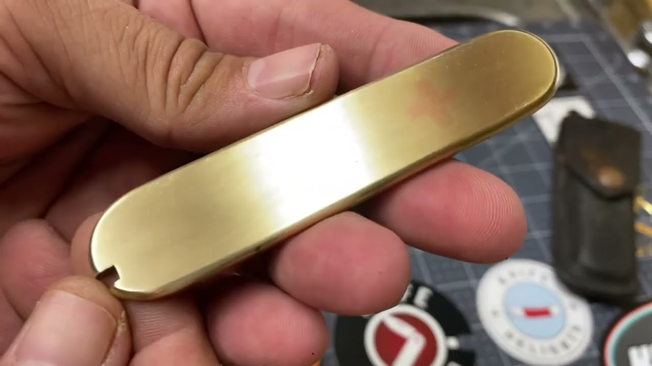 Brass Scale Installation Victorinox Knife + Flea Market finds👍
